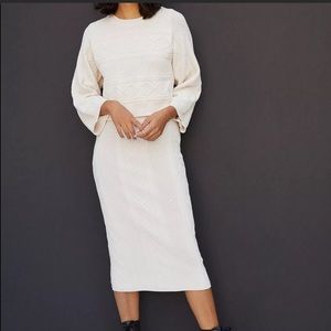 NWT Anthropologie Ivory Sweater Dress - Petite!